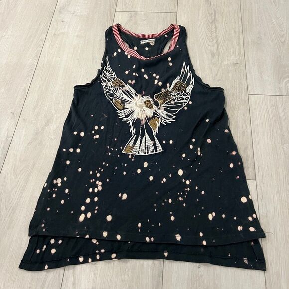 Free People Tops - Free People Eagle Crafted Heritage Distressed Sweater Tank Size S